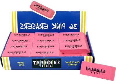 Gummetjes Set - Wissers - Potlood Vlekken Verwijderen - Latexvrij - 36 Stuks - Roze