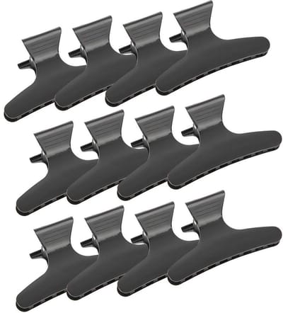 Dailygoods- Haarclip Vlinderontwerp - 12 Stks/set - Antislip - Kappersklemmen - Haarspeld - Duurzaam materiaal - Geschikt voor dik haar - Haarklem