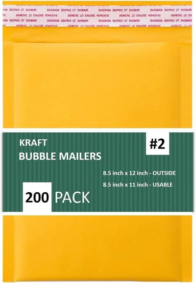 Grote Partij Kraft Bubble Enveloppen Bruin 200 Stuks voor Veilige Verzending