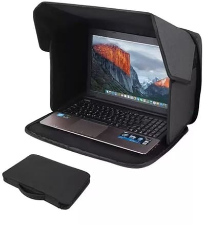 Laptopzonnescherm – Laptopstandaarden - Geschikt voor 16-inch - Oxford-stof – Zwart