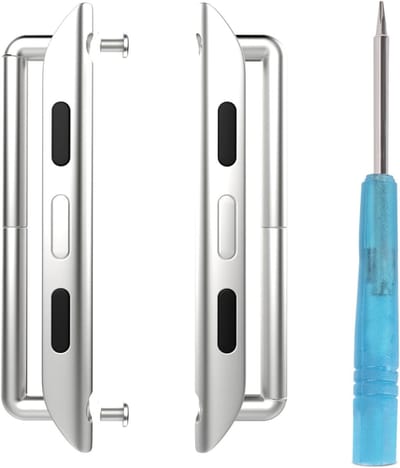 Metalen Armband Sluiting Geschikt voor Apple Watch Connector, Compatibel met Alle Modellen 38 mm, Series 3/2/1, Duurzaam en Stijlvol Design