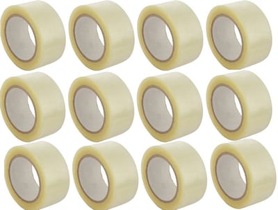 12x stuks rollen Verpakkingstape transparant 100 meter - 5 cm breed - Kantoor en magazijn artikelen