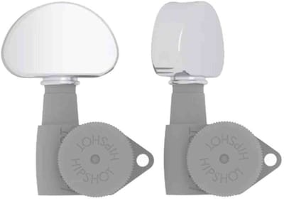 Hipshot HS6B1MOON Half Moon Stemknop voor Gitaarmechaniek Nickel, per stuk
