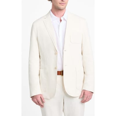 GUESS  Eco Tyron Blazer Quicksand Maat: S | Blazers Outlet | Heren | Wit