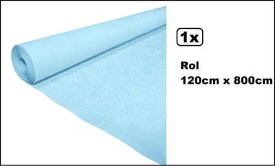 Tafelrol tafelkleed licht blauw 120cm x 800cm papier - Party diner food festival eten fun thema feest party