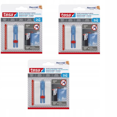 Tesa - Zelfklevende Spijker voor Schilderijen - 3 Verpakkingen - 2x2kg