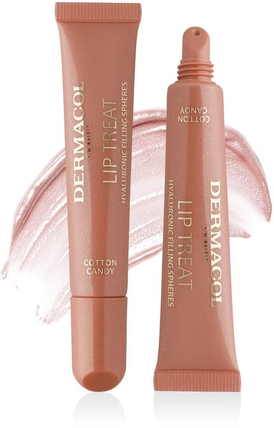 Dermacol Lip Treat Lip Balm - Vegan Hydratatie - Glossy Finish - Cotton Candy - Voller Effect - Hyaluronzuur