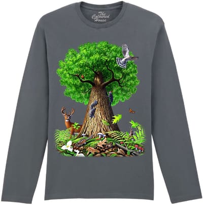 Levensboom Dieren Tree Of Life Animals The Coloured House Longsleeve T-shirt XXL