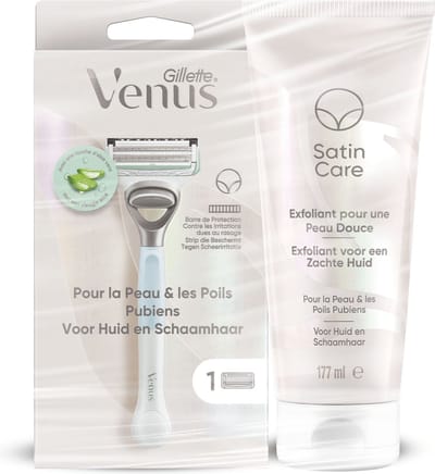 Gillette Venus Voor Huid En Schaamhaar - Scheermes + Satin Care Exfoliant - 177ml