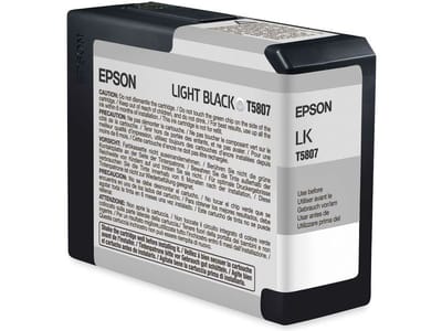 Epson T5807 inktcartridge licht zwart (origineel)