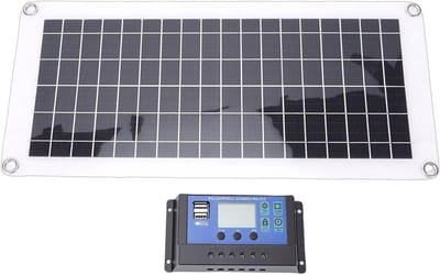 Zonnepaneel Kit - Draagbare Charger - Energie Opladen - Hoge Conversie - 10W - Zwart