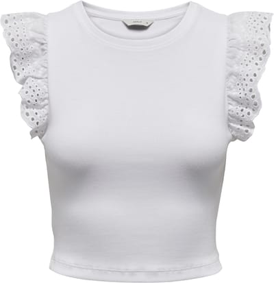 Only Top Onlmathilda S/l Lace Detail Top Jrs 15308890 Cloud Dancer Dames Maat - S