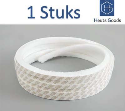 Heuts Goods | Tochtstrips voor Deuren | Tochtstrips | Duurzaam | Tochtband | Tochtstopper | Raam en Deur | Tochtborstel | Deurborstel Zelfklevend | Wit | 5m*9mm*5mm L*B*H | 1 STUKS