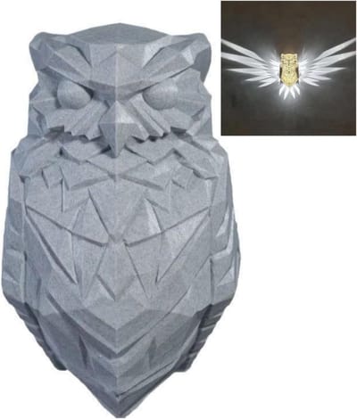 3D LED Wandlamp - Sfeerverlichting met Ingebouwde Batterij en Haak - Draagbaar en Eenvoudig te Installeren voor Thuis en Bar - Uil
