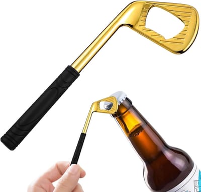 Unieke Flesopener in Golfclub Vorm, Gepersonaliseerde Metaal Flesopener voor Bier, Originele Golfcadeaus voor Mannen en Golfliefhebbers, Perfect voor Feestjes en Barbecue