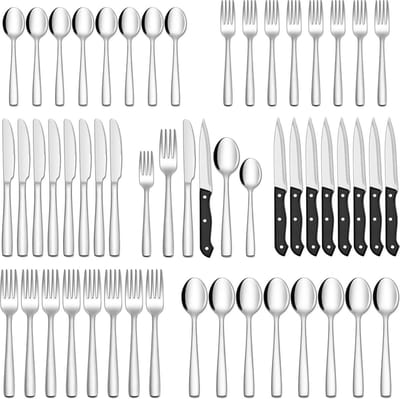 Master knives Bestekset 72-delig – 18/0 RVS – Vaatwasserbestendig – Luxe Bestek – Steakmessen – Tafelbestek – Zilver