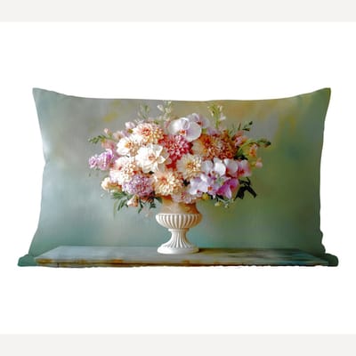 Sierkussens - Kussentjes Woonkamer - 50x30 cm - Orchidee - Boeket - Vaas - Bloemen