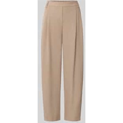 relaxed fit rechte broek met bandplooien model 'Metta'