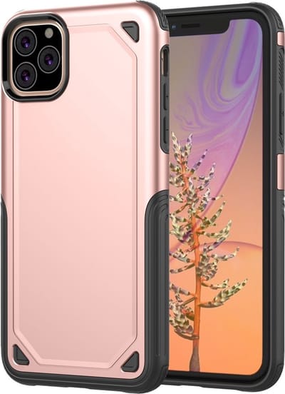 Peachy ProArmor protection hoesje bescherming geschikt voor iPhone 11 Pro Max case - Rose gold - roze