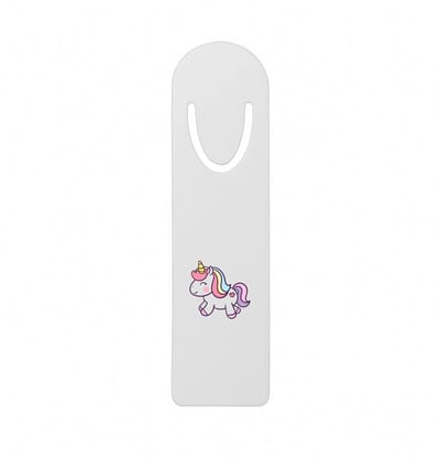 Hacebo® - Eenhoorn metalen boekenlegger - Unicorn - Dieren liefhebbers - Fantasie dier - paarden Bladwijzer boekenleggers - 12.7 cm x 3.2cm