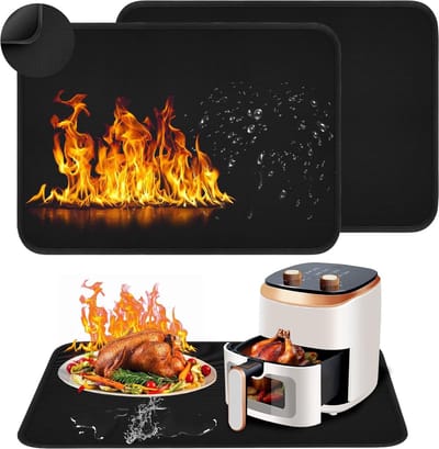 Vuurvaste onderlegger - Brandwerende mat - Werkbladen beschermen - Hitte- en corrosiebestendig - 60 x 80 cm - Zwart