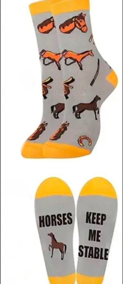 Akyol - Sokken - paarden sokken - one size - paarden sok - manege sokken - paarden cadeau sokken - sokken - paard - hoefijzer