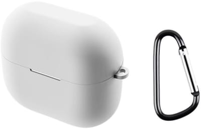 Telestore - hoesje geschikt voor Samsung Galaxy Buds3 FE / Buds 3 / 3 Pro soft case cover - wit - TPU hoesje Beschermhoes - Samsung Galaxy Buds3 FE / Buds 3 / 3 Pro Cover - Buds3 hoesje - gel hoesje met sleutelhanger