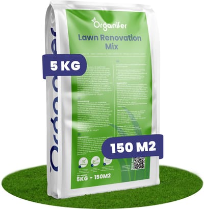 Verticuteer Mix (5kg, 150m2)- Gazon Renovatie - Gazonmeststof - Graszaad Herstel - Meststof - Herstelgazon - Bodemverbeteraar - Organifer