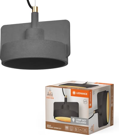 LEDVANCE Decor Mold hanglamp 225MM 1XE27 donkergrijs