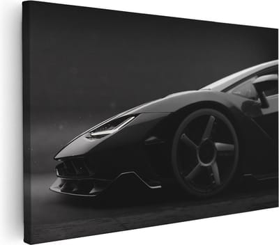 Artaza Canvas Schilderij Lamborghini - 30x20 cm - Klein - Muurdecoratie Auto - Wanddecoratie Industrieel - Kamer Accessoires Kantoor