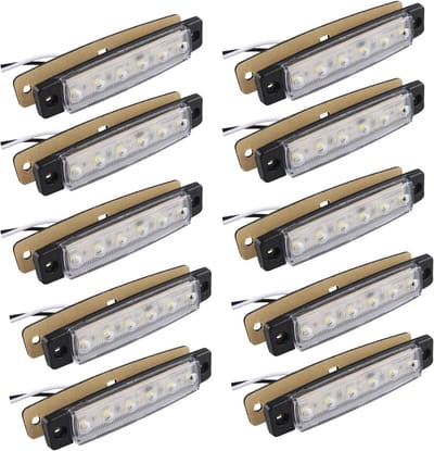 Zijmarkeringslichten - LED Indicatoren - Voertuig Verlichten - Super Waterdicht - 10 stuks - Wit