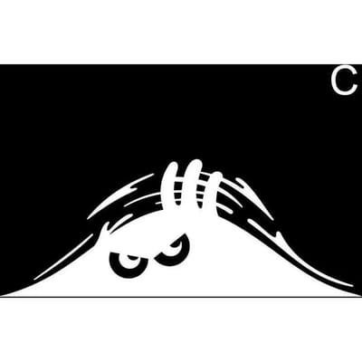 Autocollants de voiture de monstre Peeking, étiquette de carrosserie automobile, autocollant de style de voiture, décoration de phare automobile blanc