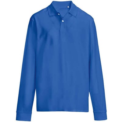 SOLS unisex volwassen piqué poloshirt met lange mouwen (Koningsblauw)