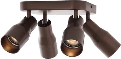 QAZQA stanley - Moderne Plafondspot | Spotje | Opbouwspot - 4 lichts - L 20 cm - Brons - Woonkamer | Slaapkamer | Keuken