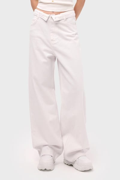 It's Basic - STRAIGHT LOW RISE JEANS - SNOW