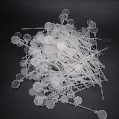 100 PIÈCES Bague de Pied pour Oiseaux en PP Anti-Chute Durable Bonne Résistance avec Couvercle pour Poulets Canards Oies Bétail Ferme gray