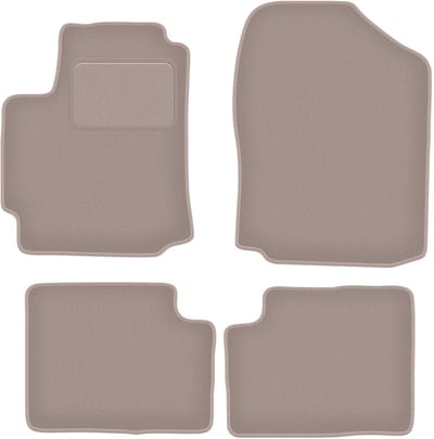 Beige veloursmatten voor: Daihatsu Sirion III M300 hatchback (2004-2010)
