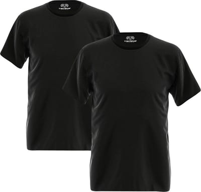 CECEBA Nevada - Heren T-shirt ronde hals - 2-pack - 100% biologisch katoen - Zwart