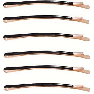 5 stuks lange haarclips in Koreaanse stijl voor volwassenen, een eenvoudig haaraccessoire uit één stuk met een grote, afgeronde rand en een op Korea geïnspireerde horizontale sluiting. zwart