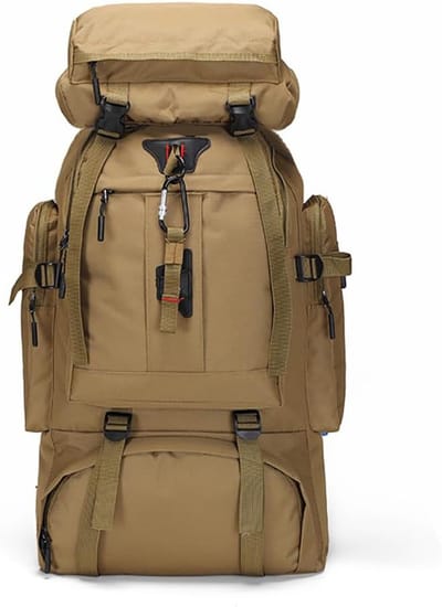 MODFU Hiking Rugzak / Backpack – 80L – 35x20x70 cm – Grote Capaciteit – Voor Trekking, Camping & Outdoor – Duurzaam Nylon – Zwart