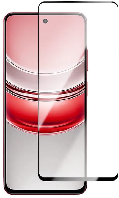 Coverup Screen Protector - Geschikt voor Realme 14x 5G / C75 Screen Protector - Coverup Full-Cover 9H Tempered Glass - Zwart