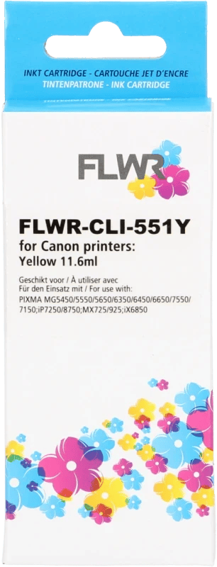 FLWR - Cartridges / Canon CLI-551XL / geel / Geschikt voor Canon