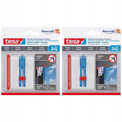 Tesa - Zelfklevende Spijker - 2 kg Capaciteit - Verstelbaar - 4 Stuks