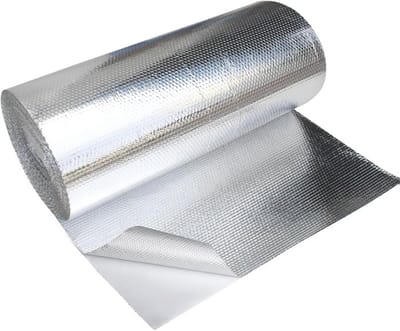 Zelfklevende Hittebestendige Folie 30x100 cm - Isolatiemat Glasvezel tot 1000°C met Aluminiumlaag