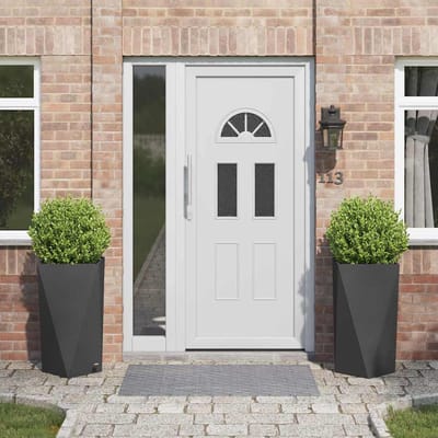 vidaXL Plantenbak 2 st Zwart 40 x 40 x 75 cm Staal
