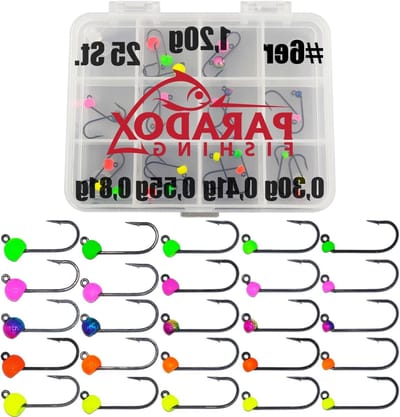 Tungsten Jighaken set I 25 stuks 0,3 g-1,2 g elk 5 stuks #6 I forelhaken rubber aas haken lepels forel lokaas