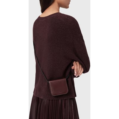 AllSaints Maeve Card Xbody Dark Red Taglia: OS | Borse a tracolla Outlet | Donna | Rosso