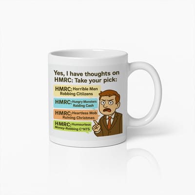 Grappige HMRC Belasting Humor Koffiemok – Uniek Cadeau Voor Belastingadviseurs & Accountants