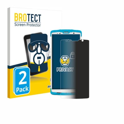 BROTECT - privacy screenprotector voor Newland SD55 Lynx MD - Folie Beschermfolie Blauwlichtfilter 2 Stuks