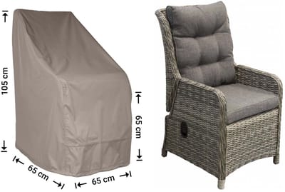 Raffles Covers Tuinstoelhoes - 65 x 65 H: 105 cm - RADJC65 - Waterdicht - Ademend - UV-bestendig - Elastisch rijgkoord - Beschermhoes tuinmeubelen